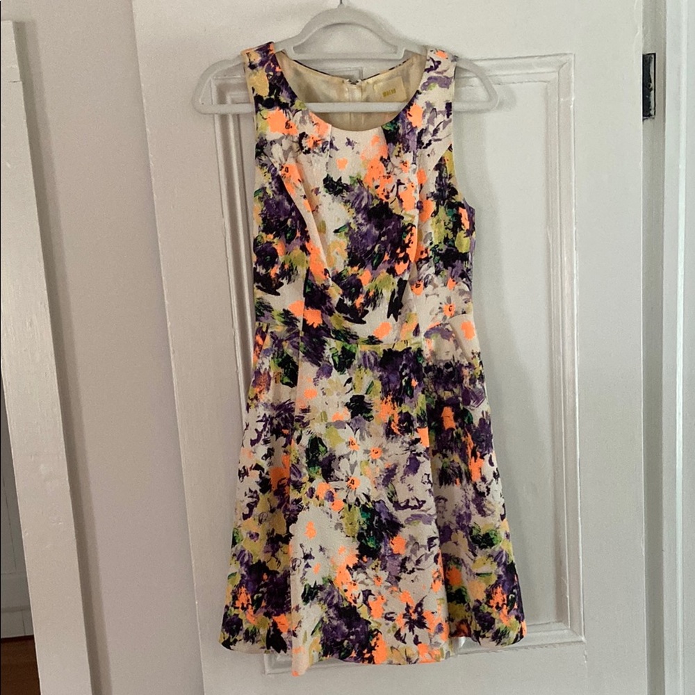 Maeve Orange and Purple A-Line Sundress from Anthropologie